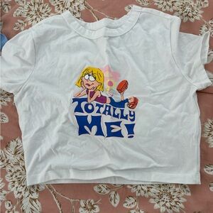 Wild Fable White Lizzie McGuire Cropped Tee